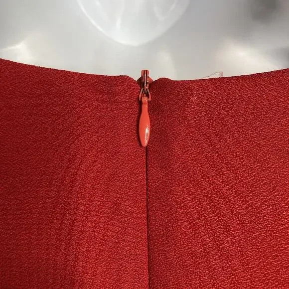 Vintage Y2K Cynthia Rowley 90's Women's Red Bell Sleeve Mini Dress Size 12 - Picture 10 of 11